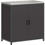 vidaXL Kuhinjski set za pohranu s policom s pohranom s vratima Podesiva 2 pcs Crna 150 x 50 x 92 cm | shoptok.hr
