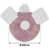 XXXL Preproga Fluffy, Ø 200cm, Roza | Shoptok.si