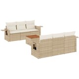  7-dijelni set vrtnih sofa od poliratana s jastucima bež 62 x 62 x 69 cm | shoptok.hr