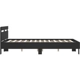  Okvir za krevet s uzglavljem crni 140x200 cm konstruirano drvo | shoptok.hr
