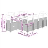  11-dijelni vrtni bistro set od poliratana s jastucima bež | shoptok.hr