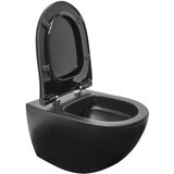 Vitra 7848-083-6147 Sento SmoothFlush viseča brezrobna WC školjka črna z WC desko s počasnim zapiranjem | Shoptok.si