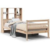 vidaXL Knjižna postelja brez vzmetnice 100x200 cm trdna borovina | Shoptok.si