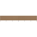 vidaXL 6-panelni vetrobran tkanina 800x160 cm taupe Cene