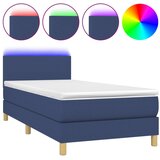 Maison Chic Box spring postelja - Vzmetna postelja z vzmetnico LED modra 80x200 cm blago SL21279, (21892979) Cene