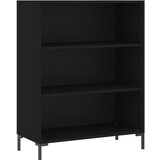 Maison Chic Knjižna omara - Knjižni regal črna 69,5x32,5x90 cm inženirski les, (21723072) Cene