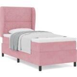  Krevet s podnicom i madracem Ružičasta 90x200 cm Baršun | shoptok.hr
