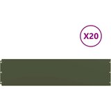 vidaXL Robniki za trato 20 kosov Olivno zelena Hladno valjano jeklo | Shoptok.si