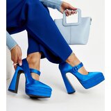 Gemre Blue pumps on a high block heel Mikea | ePonuda.com