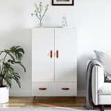  Visoka komoda sjajna bijela 69,5x31x115 cm konstruirano drvo Cijene