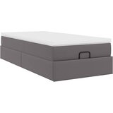  Otomanski okvir kreveta s madracem sivi 90x200cm umjetna koža | shoptok.hr