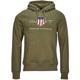 Gant Puloverji REG ARCHIVE SHIELD HOODIE Kaki | Shoptok.si