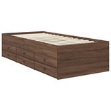  Krevet na dan Smeđi hrast i crna 75 x 190 cm Konstruirano drvo | shoptok.hr