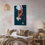  Slika - Female Tennis Player With a Red Racket on the Court - Graphics 80x120 Standard | shoptok.hr