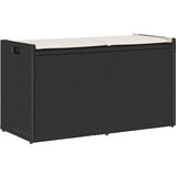 vidaXL Vanjska klupa za odlaganje s crnim jastukom 100 cm | shoptok.hr