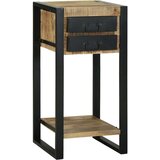  Krajnji Stolovi Prirodno drvo i crna Čvrsto drvo manga Metal | shoptok.hr