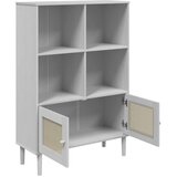  Regal za knjige SENJA izgled ratana bijeli 90x35x130cm borovina | Eponuda.com
