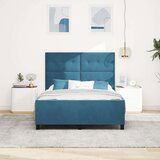 Postelja Temno Modra 140x190 cm Žamet, (22049412) | Shoptok.si