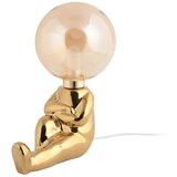 Leitmotiv LED zatemnitvena namizna svetilka v zlati barvi s steklenim senčilom (višina 22,5 cm) Joey – Cene