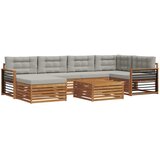  Set vanjskih sofa 7 kom. Prirodna i svijetlo siva | shoptok.hr