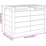  Vanjska kutija za jastuke siva 77 5x44 5x53 cm polipropilen | shoptok.hr