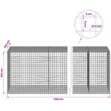  Gabion s 5 mm žicom i mrežom 5x5 cm 1150x100x100 cm | shoptok.hr
