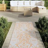 Vanjski Zunanja preproga oranžna in bela 80x250 cm PP | Shoptok.si