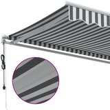 Tenda na automatsko uvlačenje antracit i bijela 600 x 350 cm | shoptok.hr