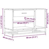  Klupa za cipele smeđi hrast Konstruirano drvo i metal | shoptok.hr