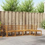  Set vanjskih sofa 5 pcs Prirodna Čvrsto drvo akacije | shoptok.hr