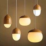 Toolight Viseća stropna svjetiljka Orzeszek Metal Wood APP952-1CP | shoptok.hr