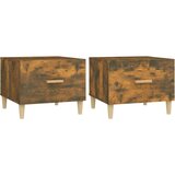  Stolići za kavu 2 kom boja hrasta 50x50x40 cm konstruirano drvo | shoptok.hr