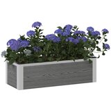  Povišena vrtna gredica Siva 75 x 30 x 22 cm WPC i aluminij | Eponuda.com