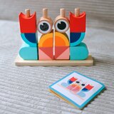 Tooky Toy Tooky drvena igračka – rak, slagalica za slaganje blokova (pastel) | shoptok.hr