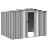  Vrtna kućica za pohranu siva metalna 257 x 205 x 178 cm | shoptok.hr