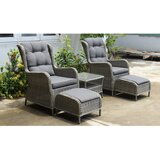 Garden Pleasure Siva vrtna garnitura iz umetnega ratana za 2 osebi Valencia - | Shoptok.si