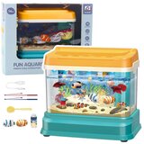 Lean Toys Izobraževalno magnetni vodni akvarij z ribicami, LED lučjo, zvoki in mehurčki Cene
