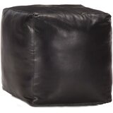  Tabure crni 40 x 40 x 40 cm od prave kozje kože | shoptok.hr