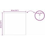  Zidno ogledalo Četvrtasti 50 x 50 cm Staklo otporno na udarce | shoptok.hr