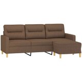  Trosjed s tabureom smeđi 180 cm od tkanine | shoptok.hr