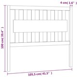 Posteljno vzglavje 105,5x4x100 cm trdna borovina, (20932173) | Shoptok.si