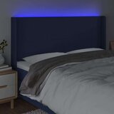  Uzglavlje plavo 183 x 16 x 118/128 cm od tkanine | shoptok.hr