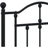 vidaXL Kovinski posteljni okvir z vzglavjem črn 120x190 cm | Shoptok.si