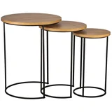 424053 - SET 3x pomoćnih stočića TOWADA braon/crna