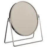 Stakleno ogledalo hrom metal sivo