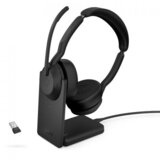 Jabra 25599-989-989 naglavne slu&amp;scaron;alice i slu&amp;scaron;alice s ugrađenim mikrofonom Žičano i bežično Obruč za glavu Ured / pozivni centar Bluetooth Postolje za punjenje Crno Slike