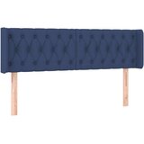  Vzglavje z ušesi modro 163x16x78/88 cm blago, (20954085) | Shoptok.si