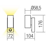 Redo 9455-LED Spoljna zidna lampa sa senzorom VINCE 2xLED/3W/230V IP54 braon | Eponuda.com