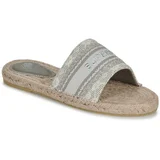 Superdry Mules Compensées Style Espadrille En Toile Bež