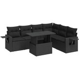 vidaXL 7-dijelni set vrtnih sofa od poliratana s jastucima crni | shoptok.hr